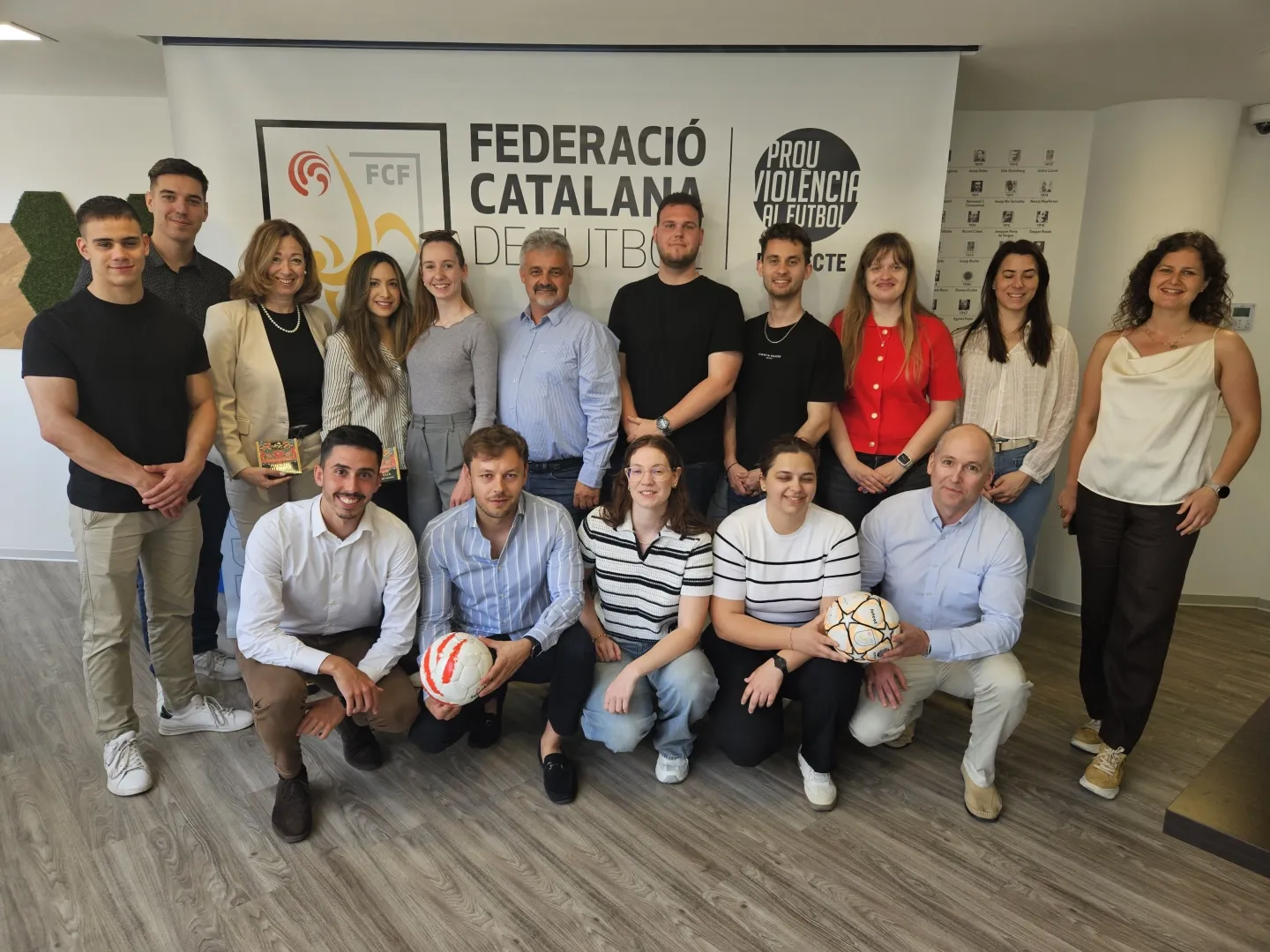 During the study trip, the Catalan Football Federation also welcomed the students.